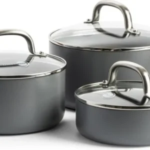 GreenPan Mayflower Pro steelpannenset met keramische antikleeflaag - 6 delig