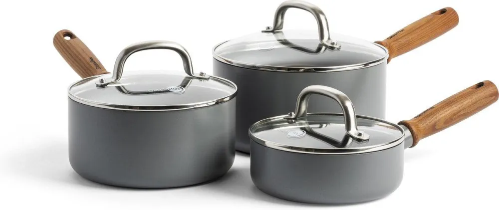 GreenPan Mayflower Pro steelpannenset met keramische antikleeflaag - 6 delig