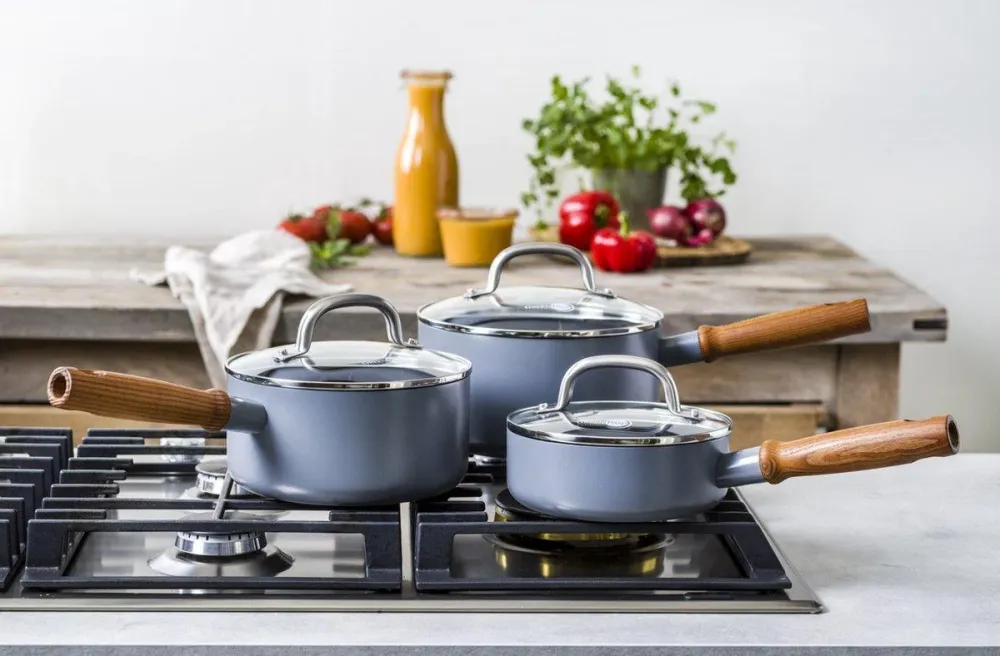 GreenPan Mayflower Pro steelpannenset met keramische antikleeflaag - 6 delig
