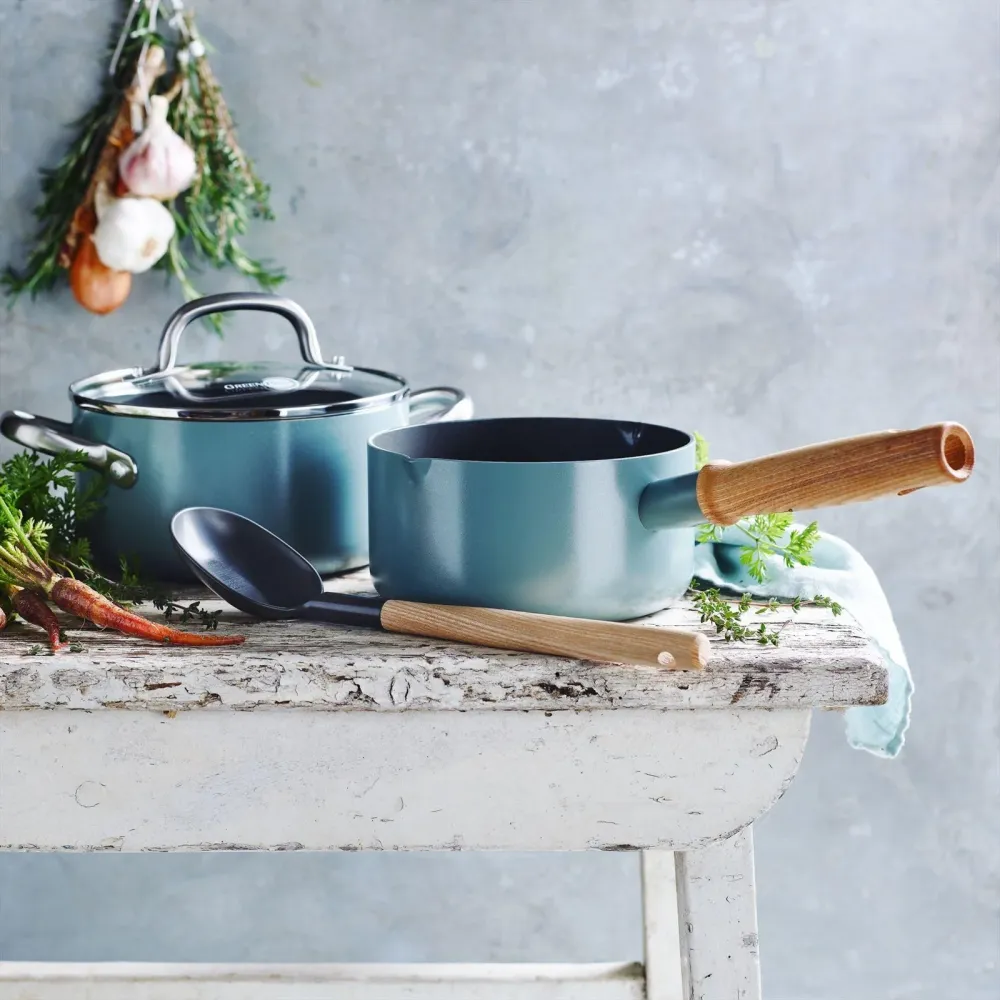 Greenpan Mayflower SET 2 : kookpot 20cm + steelpan 16cm + scheplepel