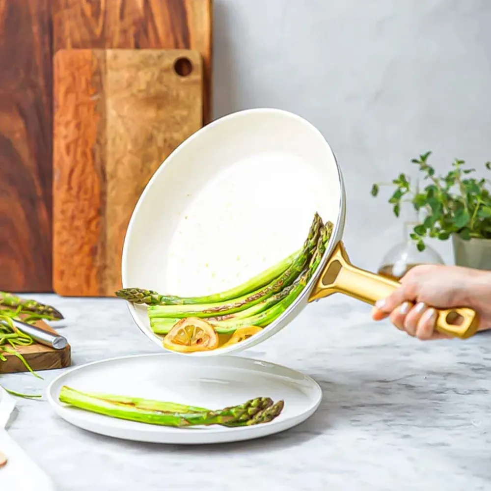 GreenPan - Padova Cream White 2-delige pannenset met keramische antiaanbaklaag 20/26 cm