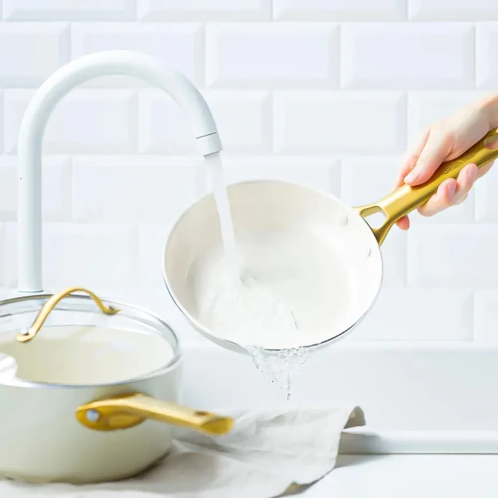 GreenPan - Padova Cream White 2-delige pannenset met keramische antiaanbaklaag 20/26 cm