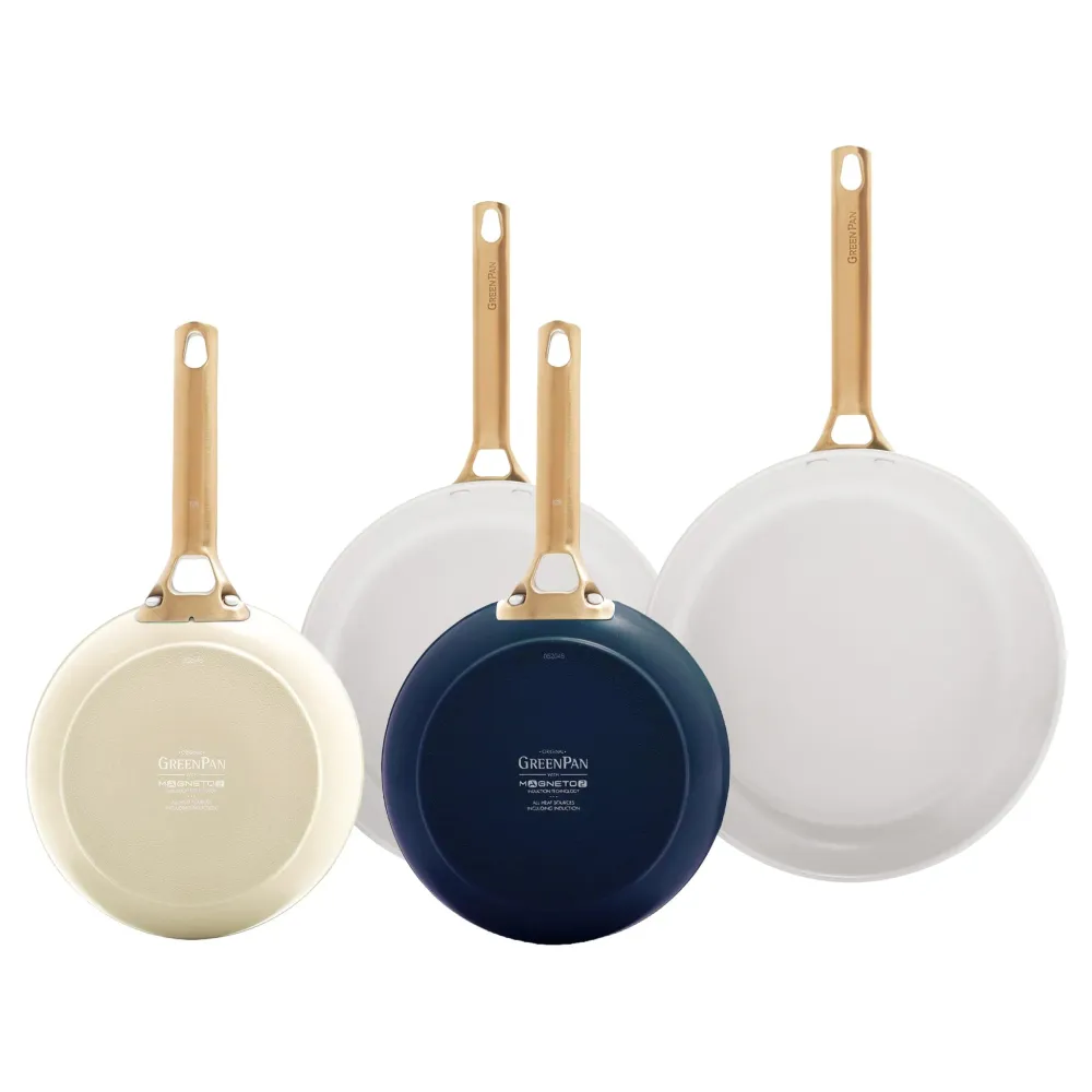 GreenPan - Padova Cream/Oxford Blue 4-delige Koekenpannenset 20/26 cm