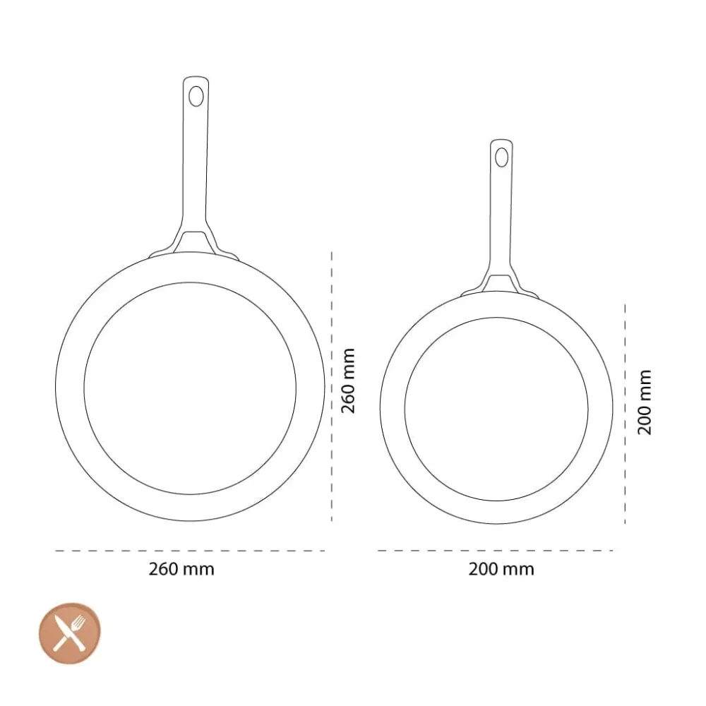 GreenPan - Padova Light Blue 2-delige Pannenset met keramische antiaanbaklaag