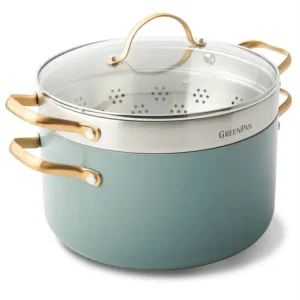 Greenpan Padova Smokey Blue 3-delige set - 24cm + deksel + vergiet
