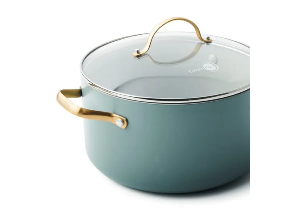 Greenpan Padova Smokey Blue 3-delige set - 24cm + deksel + vergiet