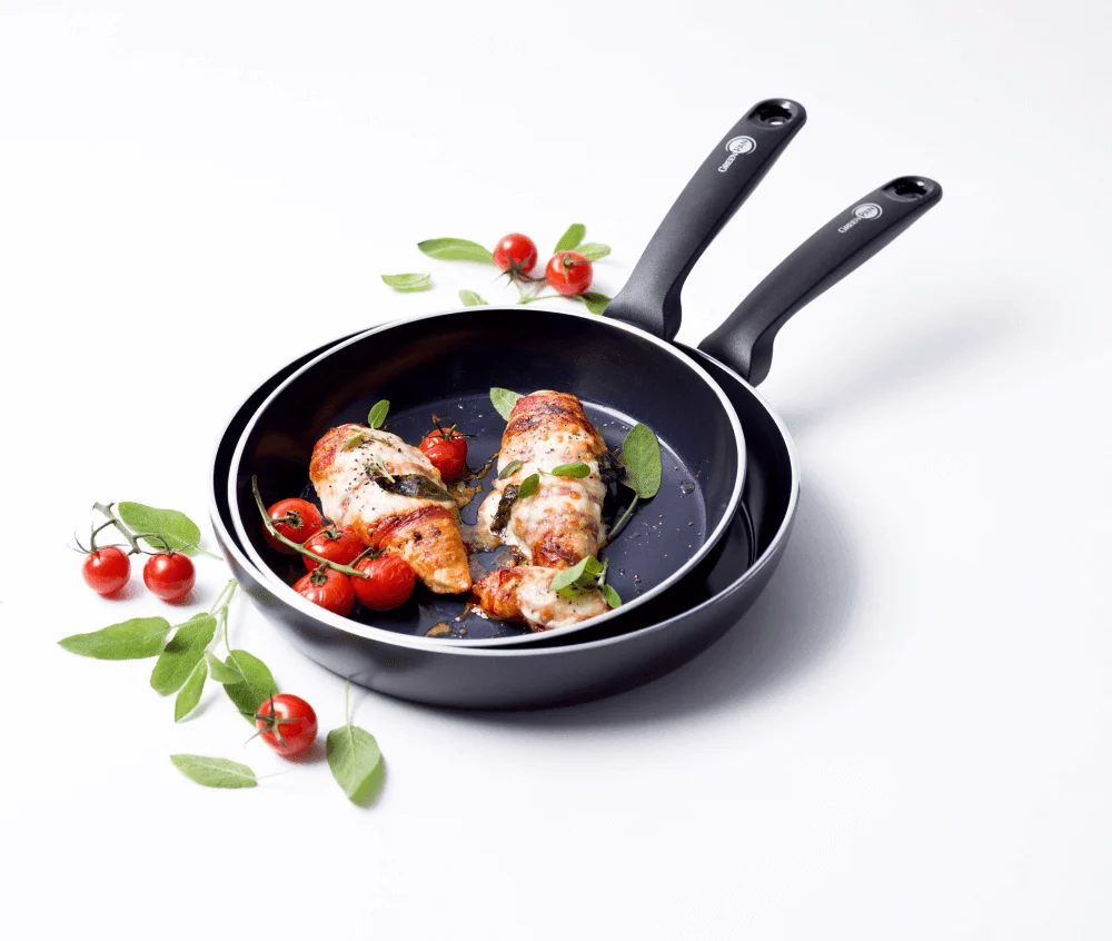 GreenPan Torino 2-delige Pannenset met keramische antikleeflaag 24/28cm