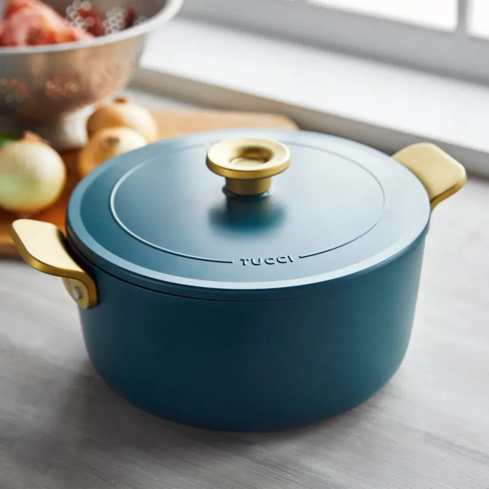 Greenpan Tucci Pine Green Stoofpot met deksel 6,5L 26 cm
