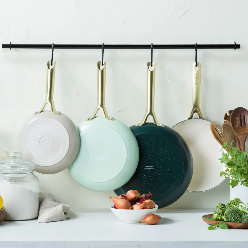 GreenPan Koekenpannenset Shades Natural 3-delig - Keramische anti-aanbaklaag - Koekenpan ø 20, 24 & 28 cm