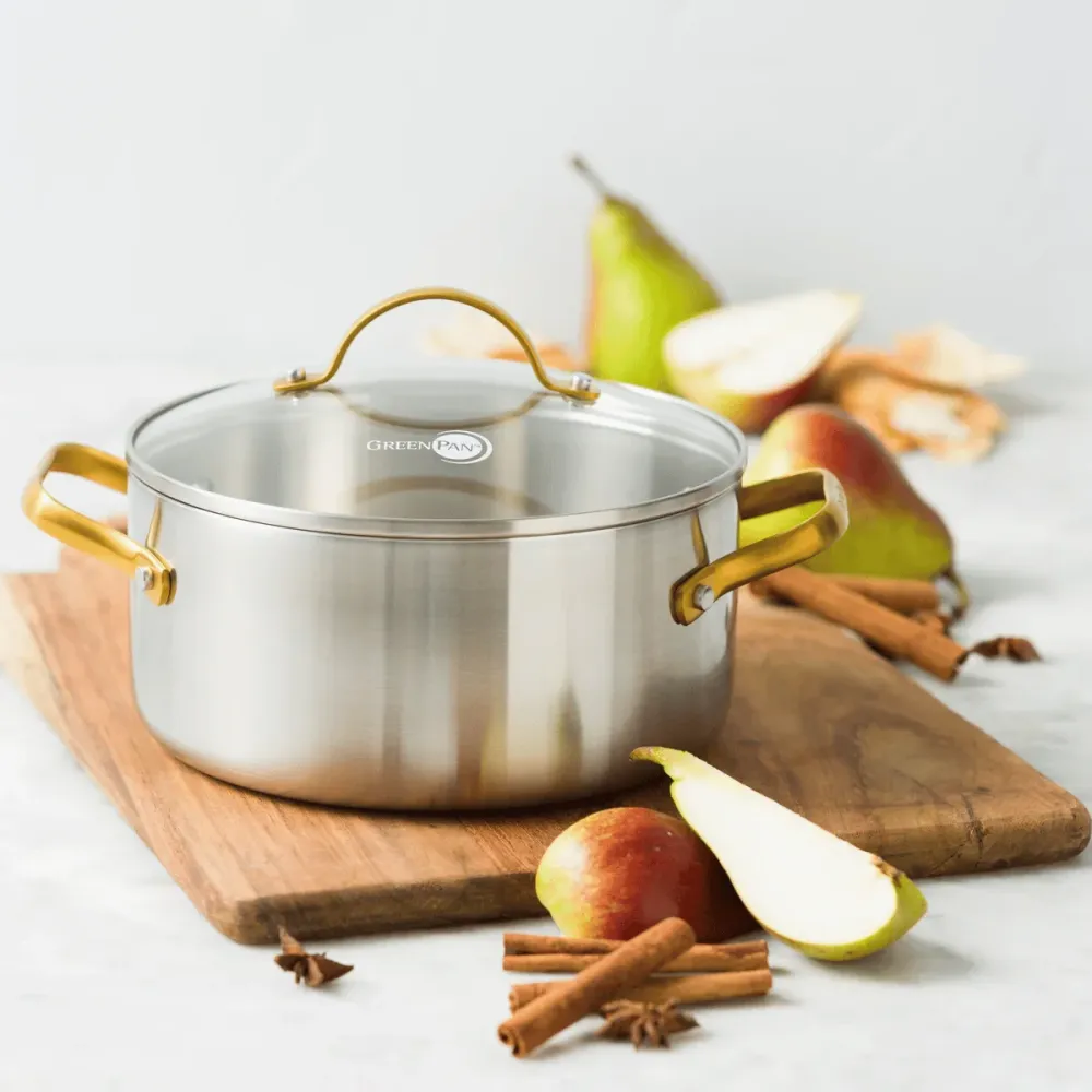 GreenPan Pannenset Padova Reserve 3-delig - Triply - Kookpan ø 20, 24 cm & Steelpan ø 18 cm