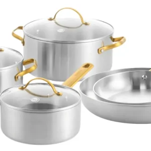 GreenPan Pannenset Padova Reserve 5-delig - Triply - Kookpan ø 20, 24 cm, Steelpan ø 18 cm & Koekenpan ø 20 & 28 cm