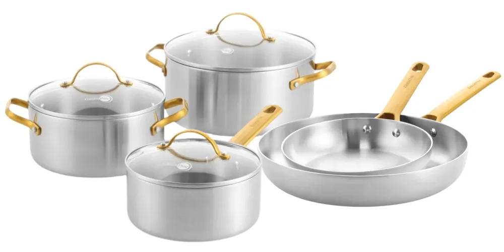 GreenPan Pannenset Padova Reserve 5-delig - Triply - Kookpan ø 20, 24 cm, Steelpan ø 18 cm & Koekenpan ø 20 & 28 cm