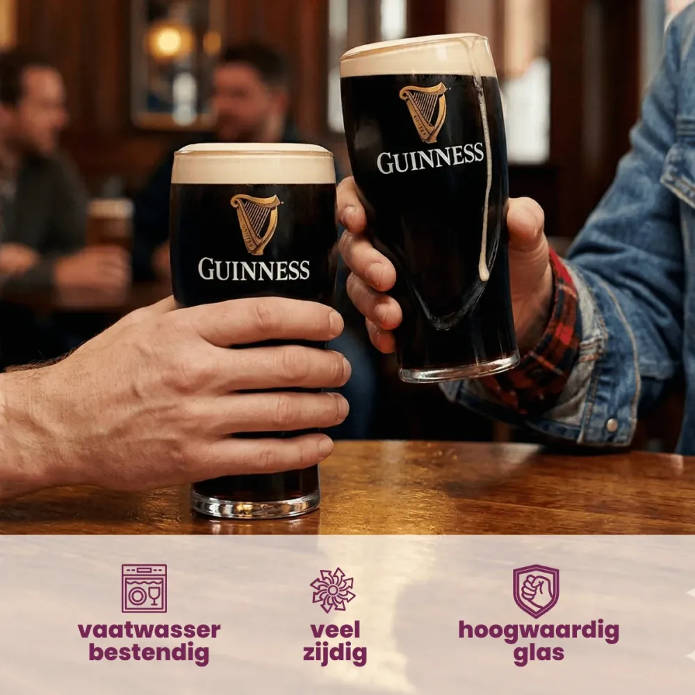 Guinness Bierglazen Pint 500 ml - 6 Stuks