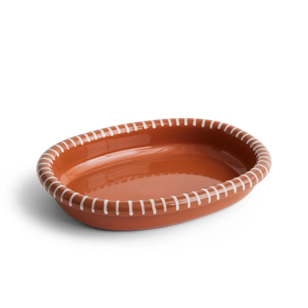 Hay Barro Ovale Schaal Terracotta 27/36