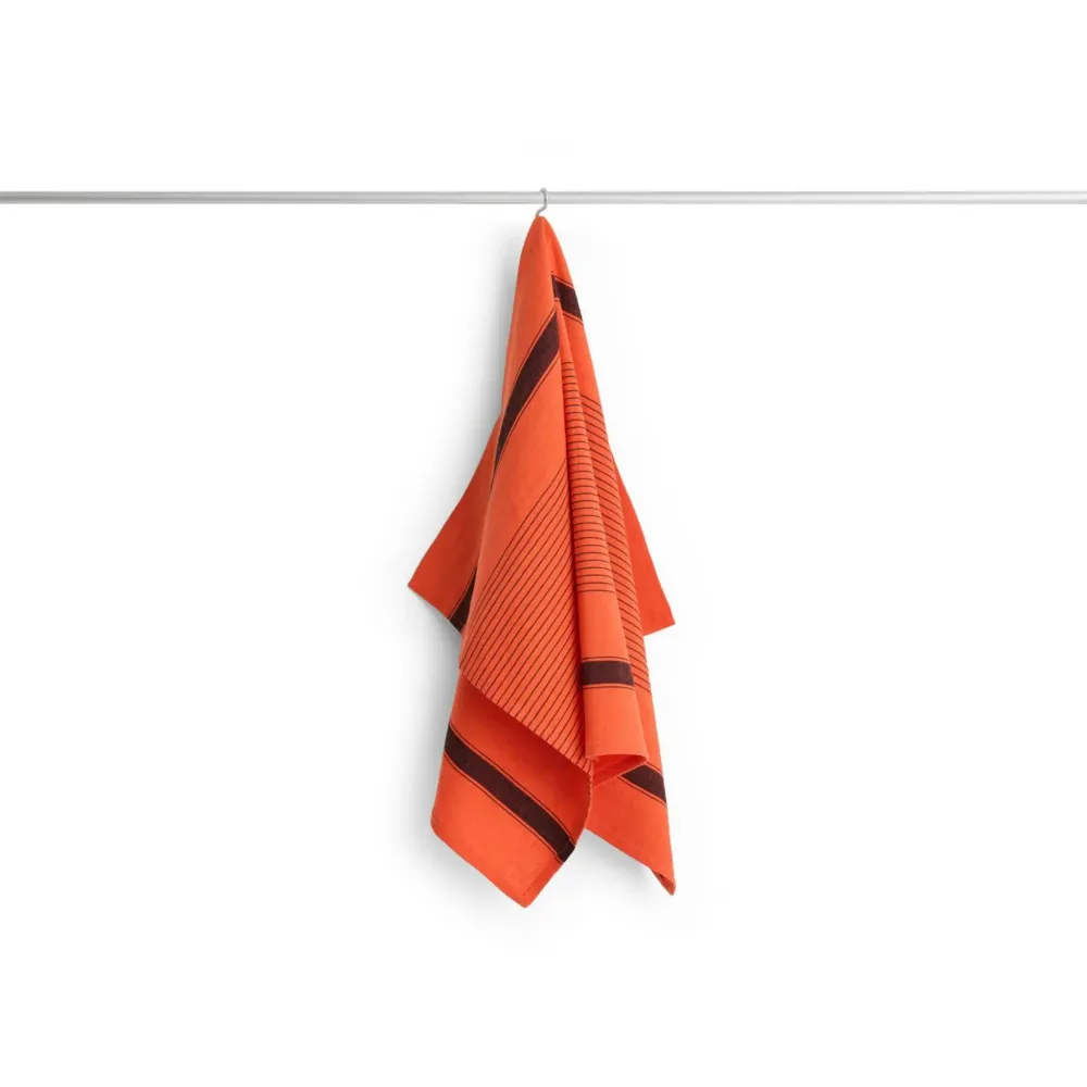 Hay Linear Theedoek Rood