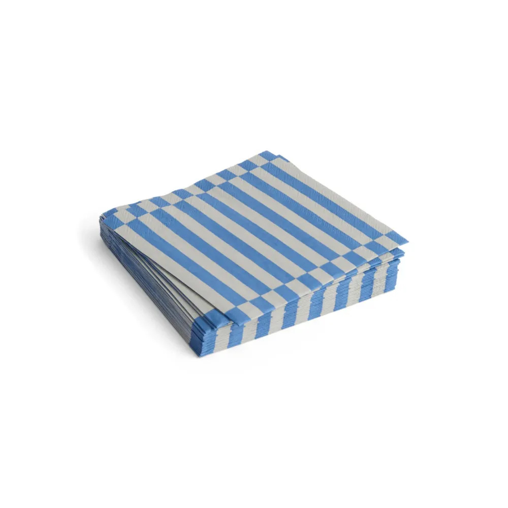 Hay Pattern Papieren Servetten Grijs Blauw Stripe 33/33