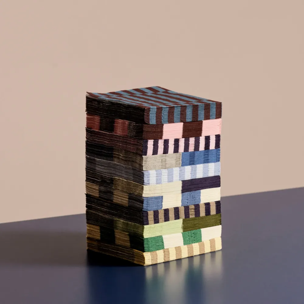 Hay Pattern Papieren Servetten Grijs Blauw Stripe 33/33