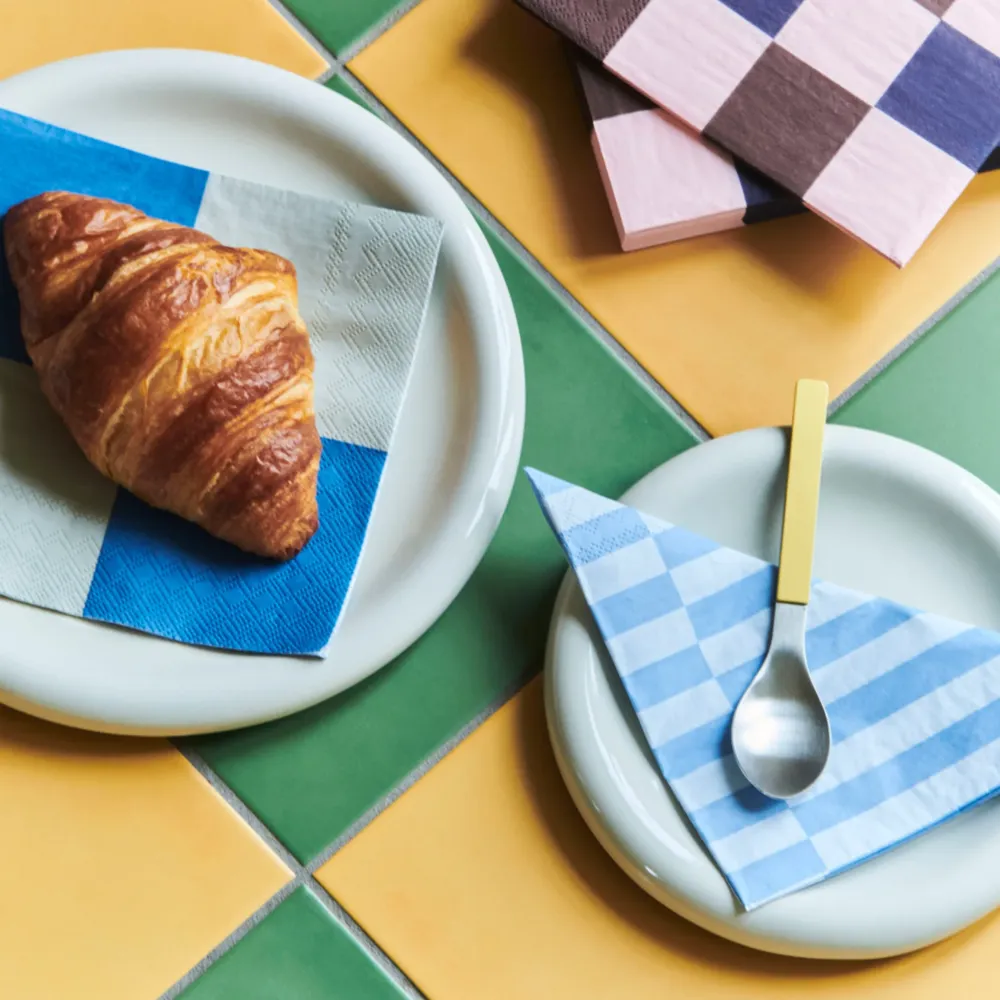 Hay Pattern Papieren Servetten Grijs Blauw Stripe 33/33
