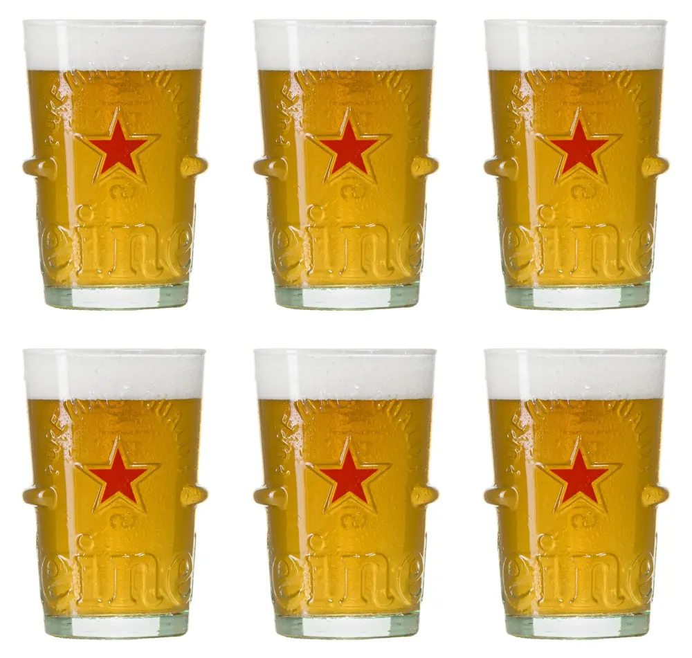 Heineken Bierglazen Silver - 250 ml - 6 stuks