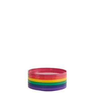 Heller Max Borden set 6-delig - Ø190mm - H 19mm - Regenboog