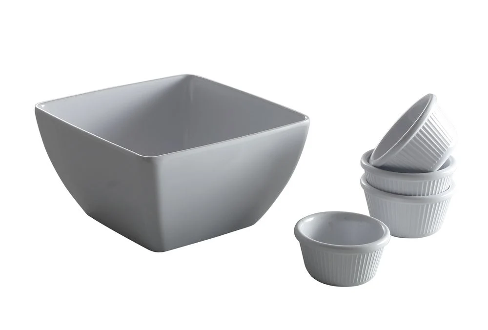 Bakje vierkant melamine190x190x100 mm 1/box Hendi