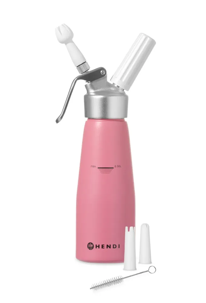 Hendi Slagroomspuit Pastel Roze - 500 ml