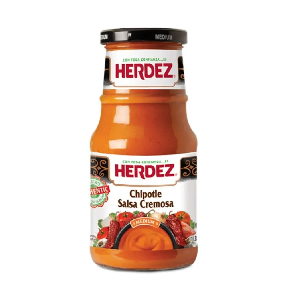Herdez Chipotle Salsa Cremosa, Mexicaanse chipotle peper salsa van 434g