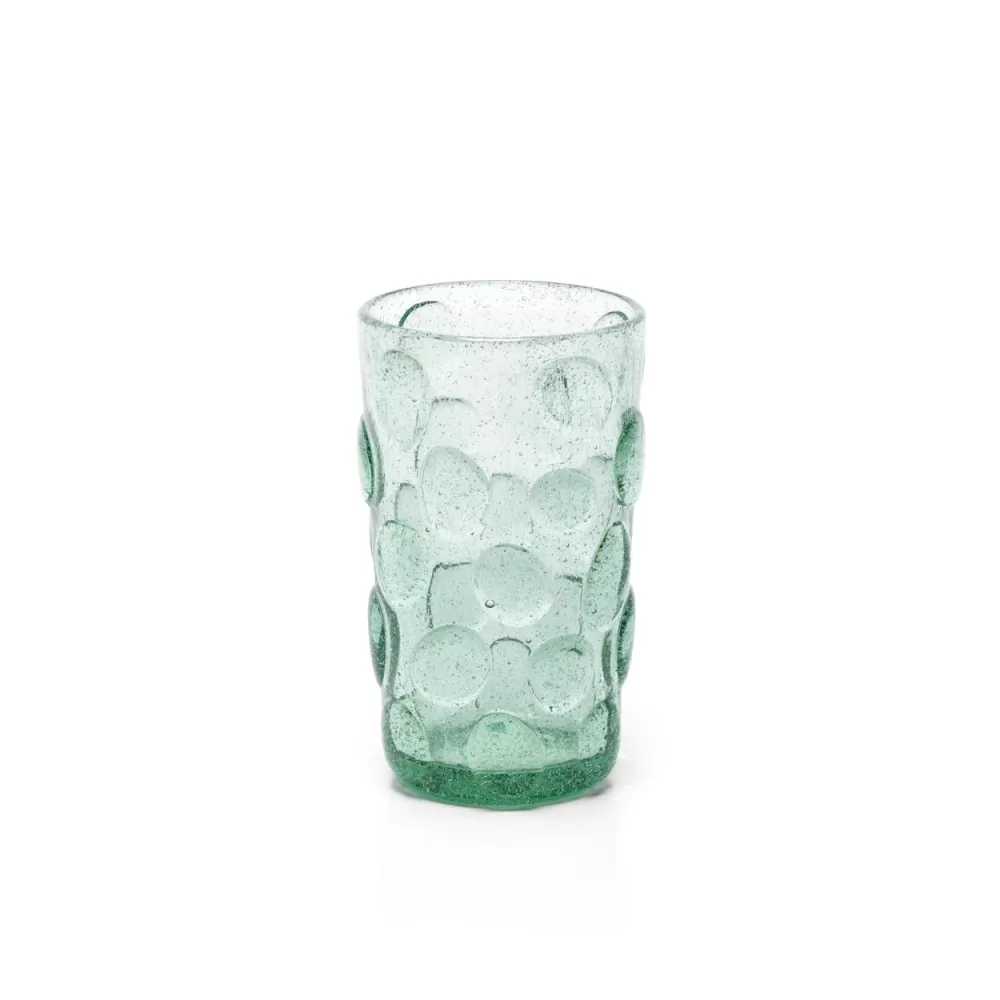 Het Frosted Dot Highball Glas - Aqua