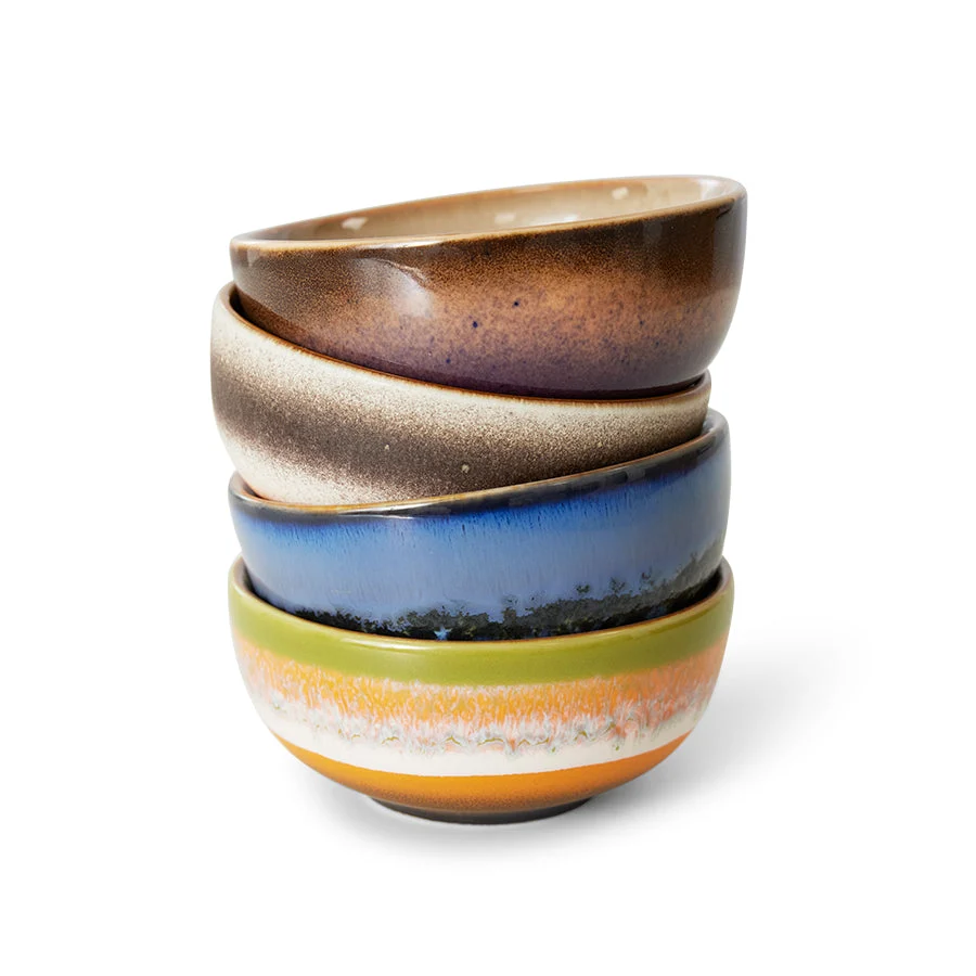 HK Living 70s ceramics: XS bowls Sierra / set van 4