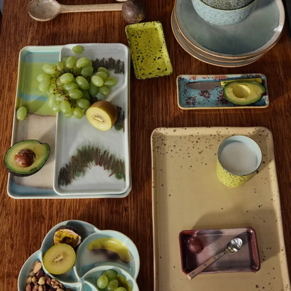 HK Living 70s Ceramics Cake Schaal Tide