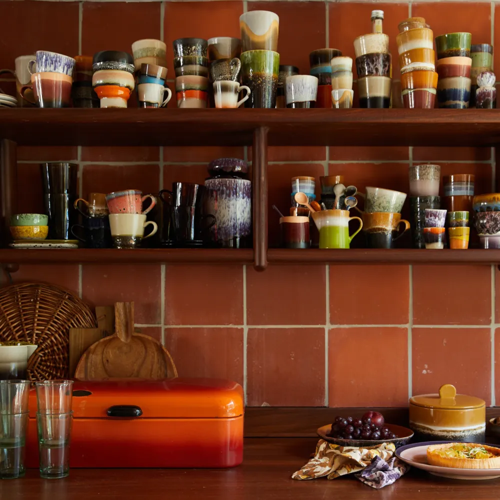 HK Living 70s Ceramics Koffiekop Algae