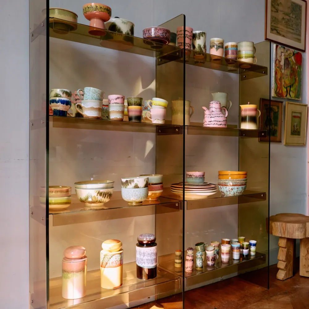 HK Living 70s Ceramics Koffiekop Umber