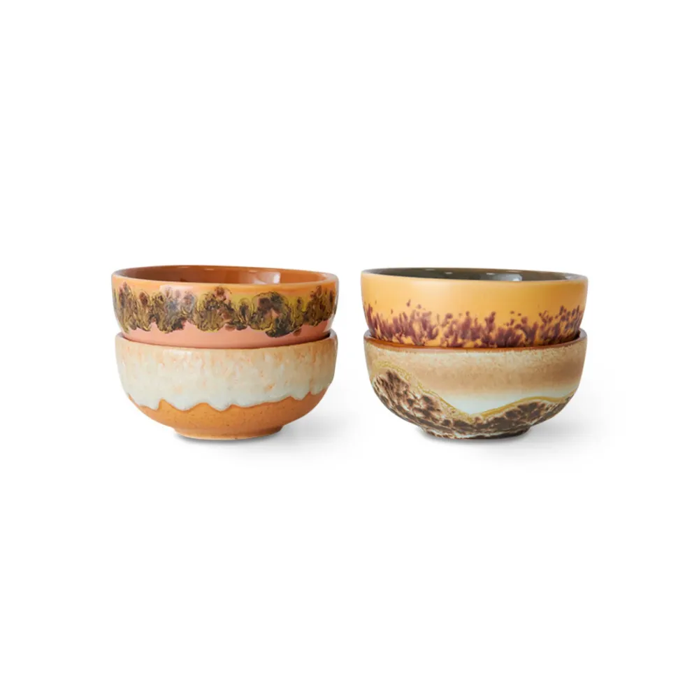 HK Living 70s Ceramics XS Kom Marine 4 st.