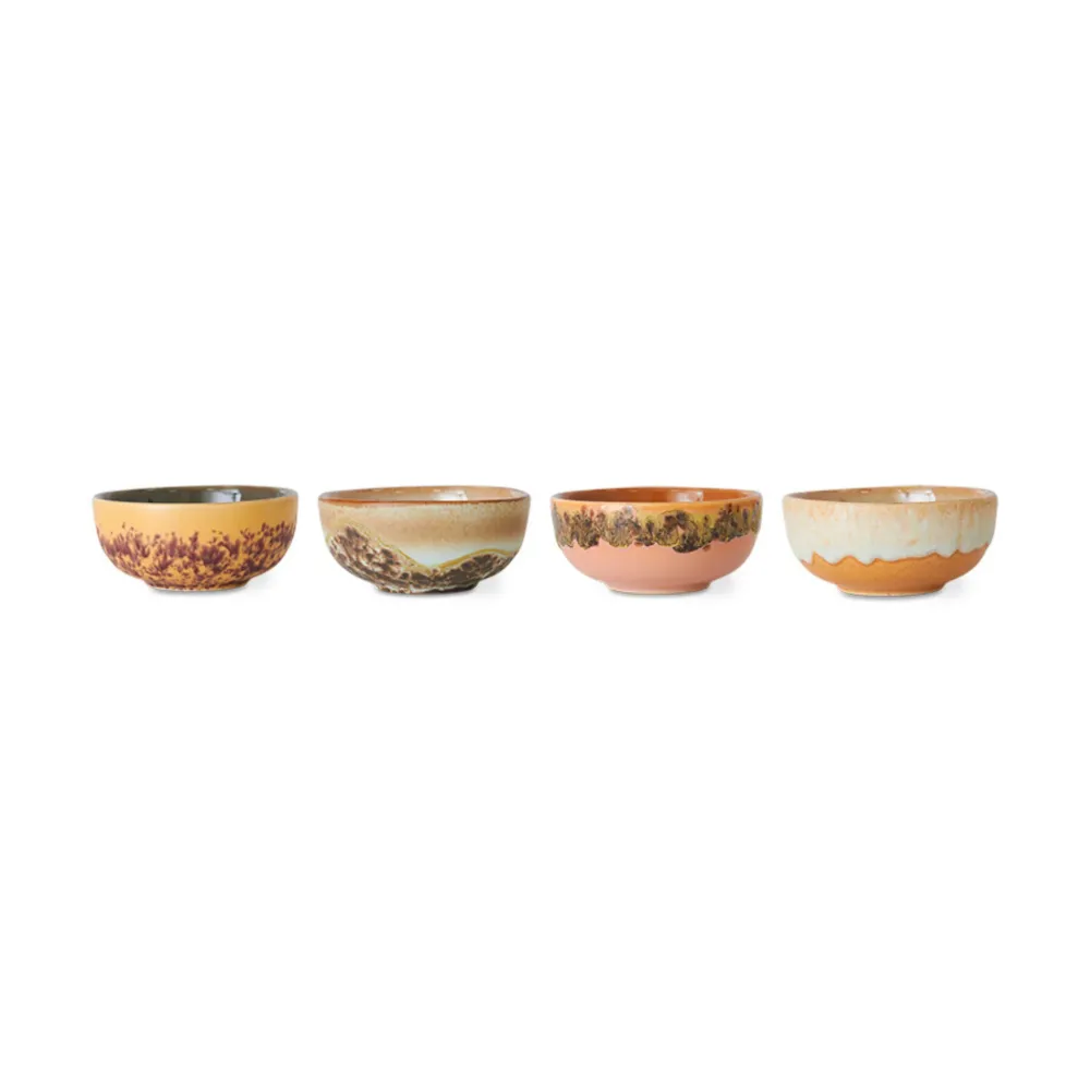 HK Living 70s Ceramics XS Kom Marine 4 st.