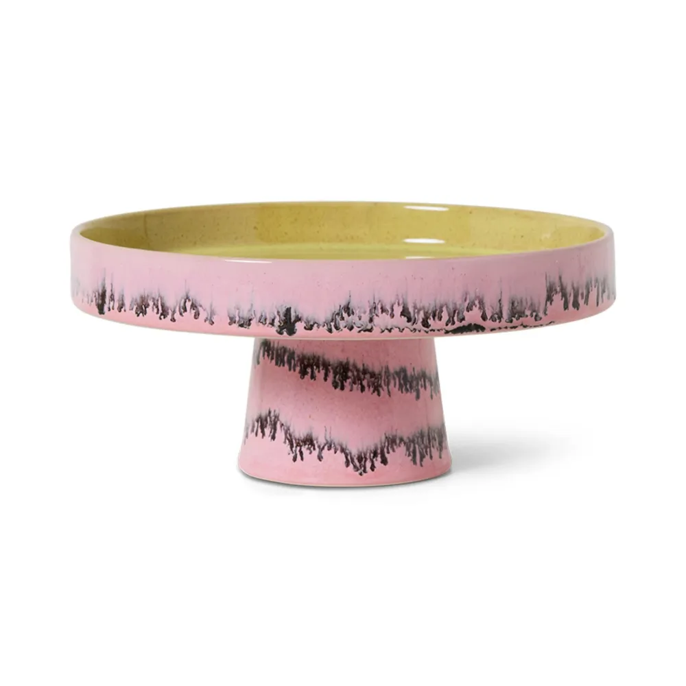 HK Living 70s Ceramics Kom op Voet Bubble