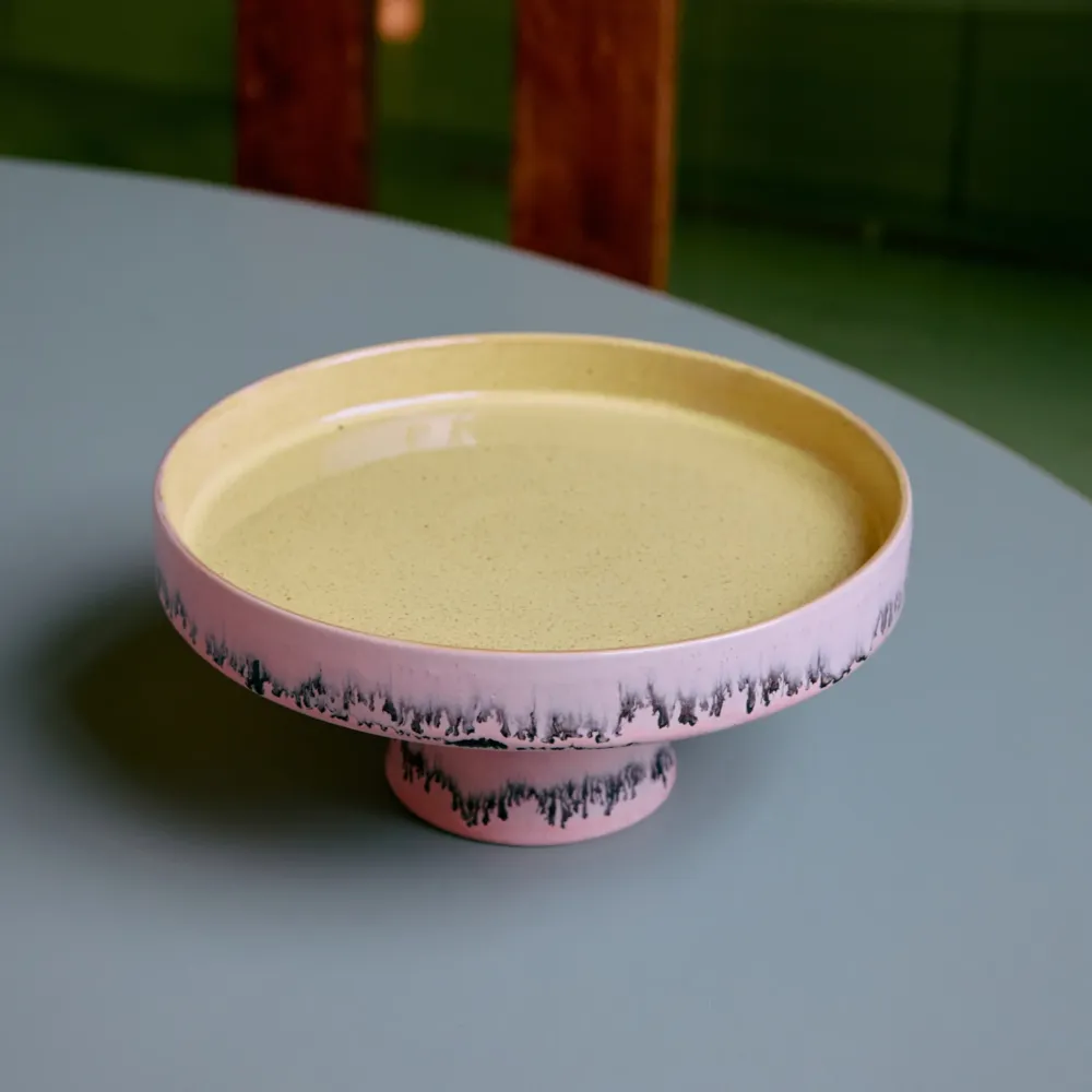 HK Living 70s Ceramics Kom op Voet Bubble