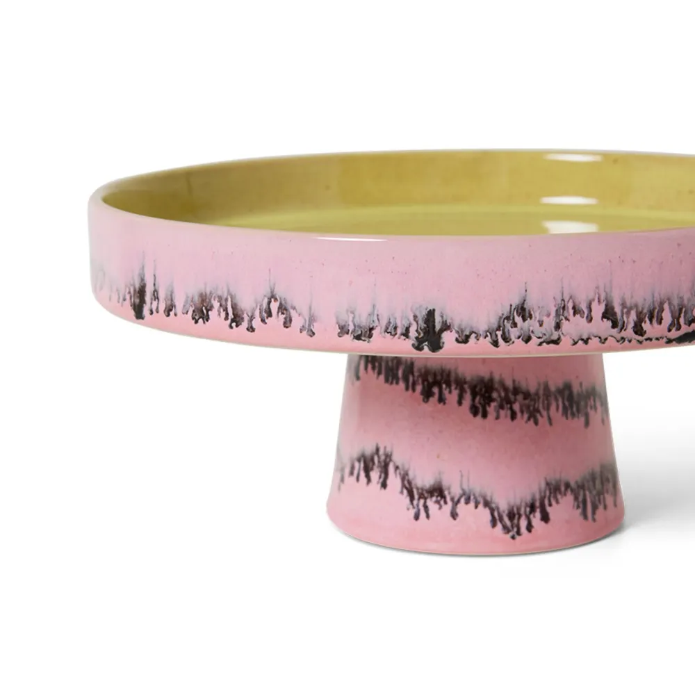 HK Living 70s Ceramics Kom op Voet Bubble