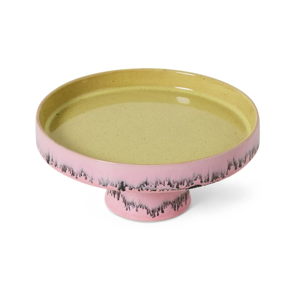HK Living 70s Ceramics Kom op Voet Bubble