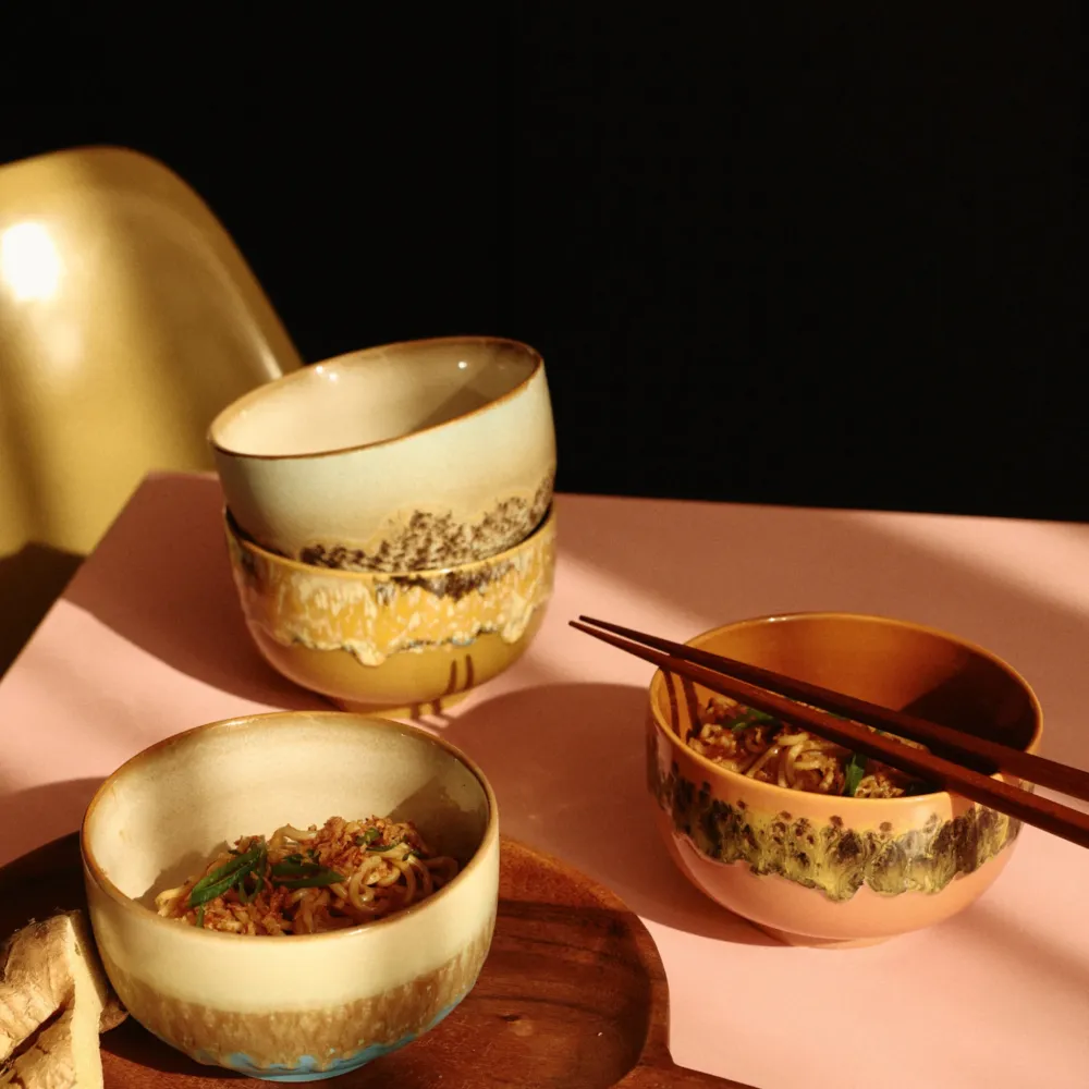 HK Living 70s Ceramics Noodle Kom Shell D13