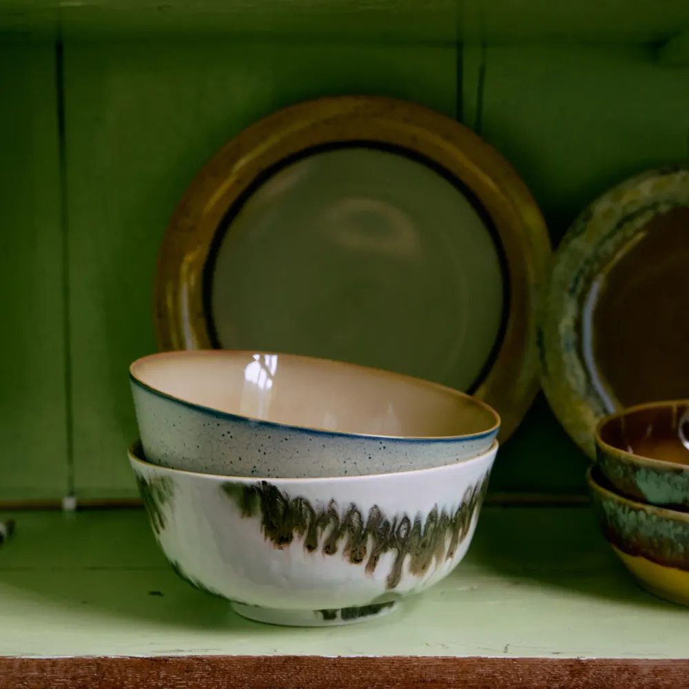 HK Living 70s Ceramics Ramen Kom Minimalist 2 st.