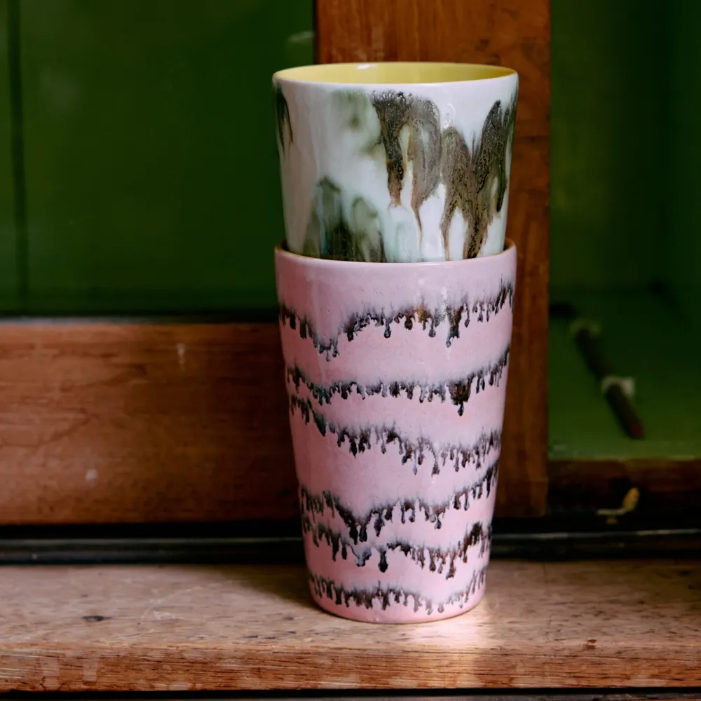 HK Living 70s Ceramics Theekop Baroque 2 st.