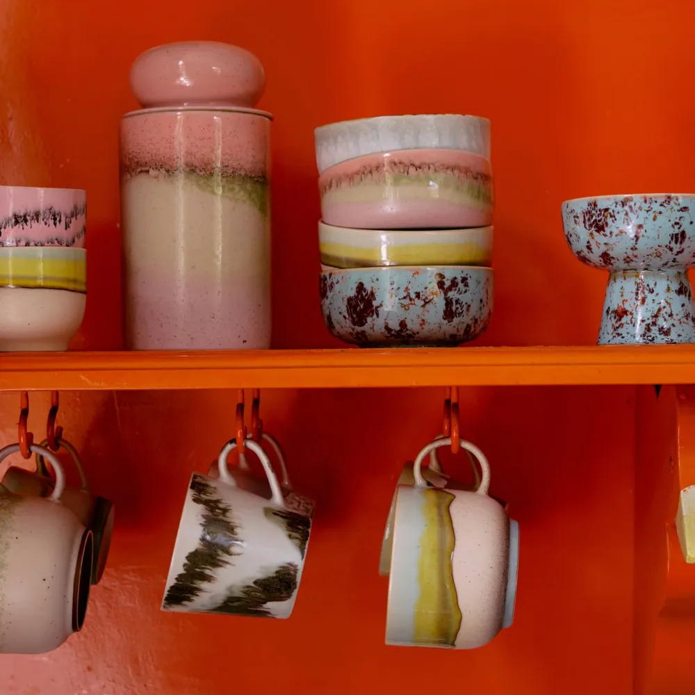 HK Living 70s Ceramics Theekop Glint