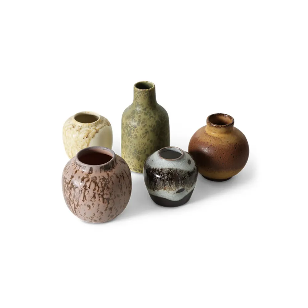 HK Living 70s Ceramics Vaasjes Pursuit 5 st.