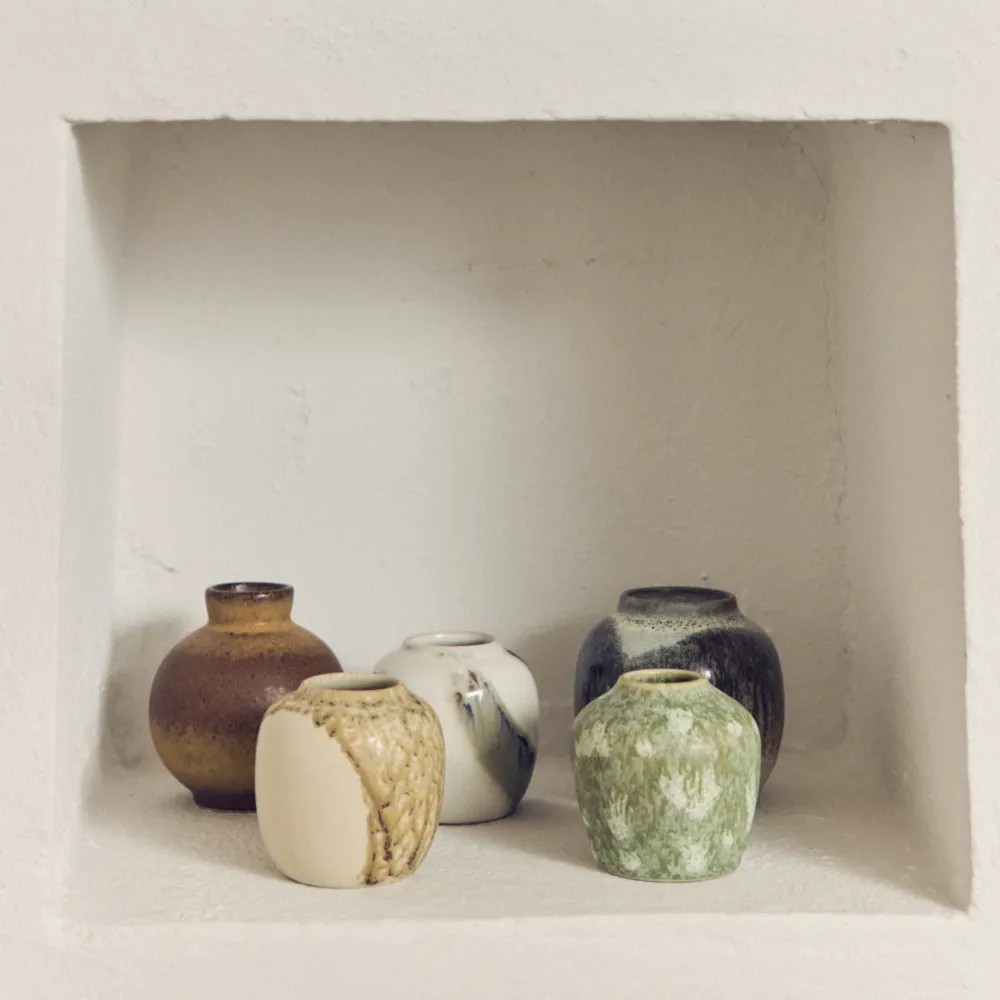 HK Living 70s Ceramics Vaasjes Pursuit 5 st.