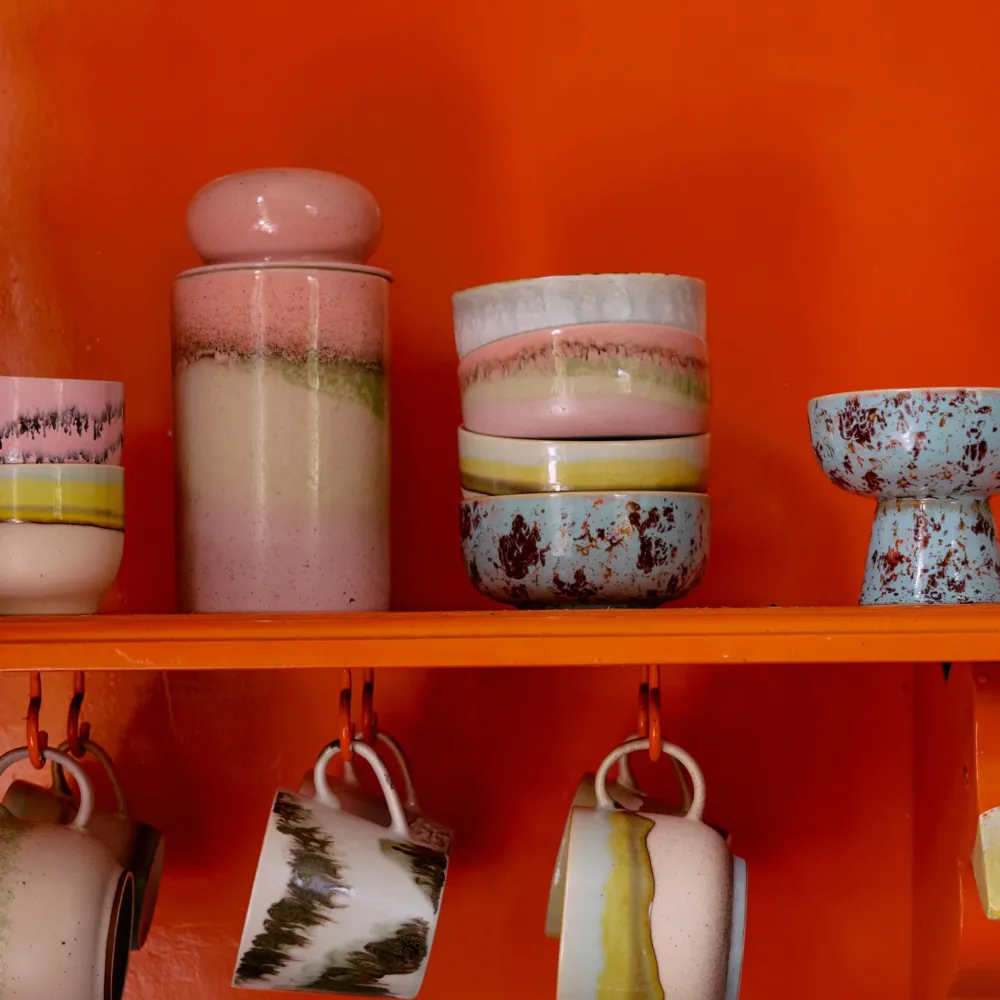 HK Living 70s Ceramics Voorraadpot Glaze