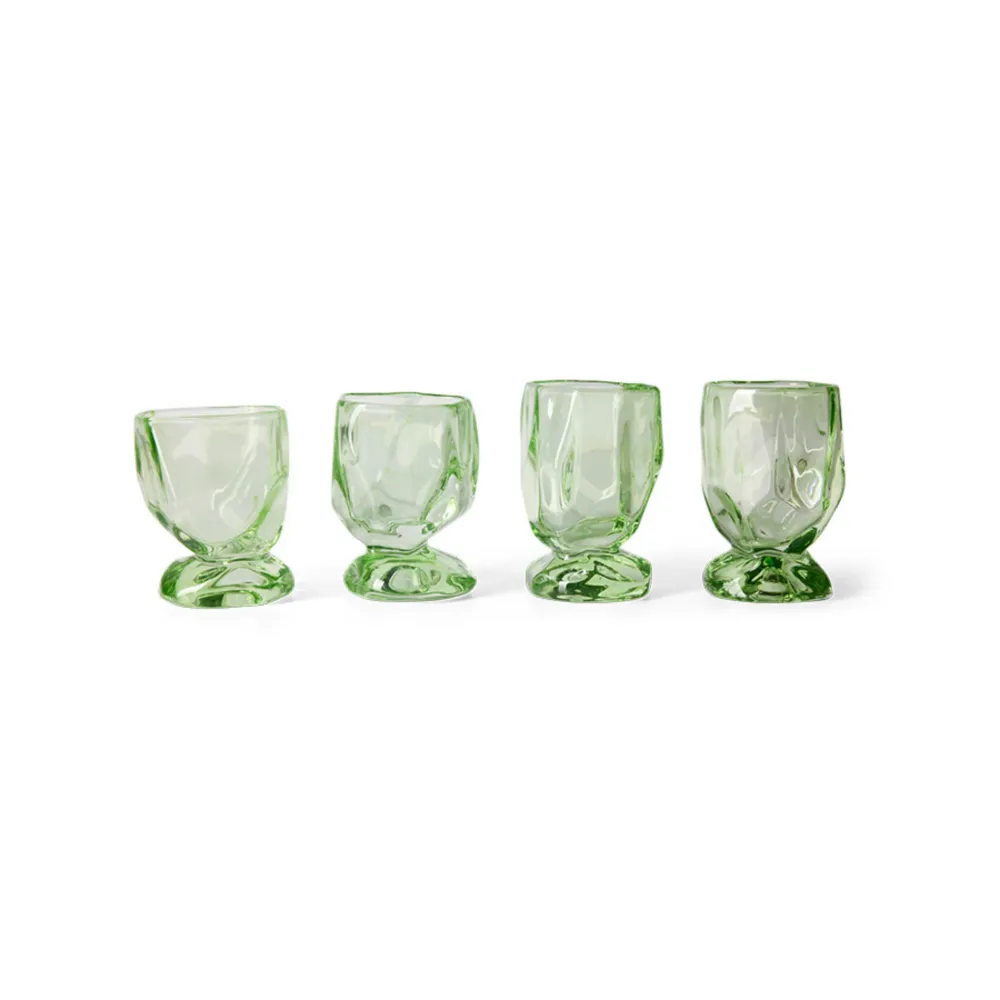 HK Living Nienke Sikkema Wijnglas Peridot Groen 4 st.