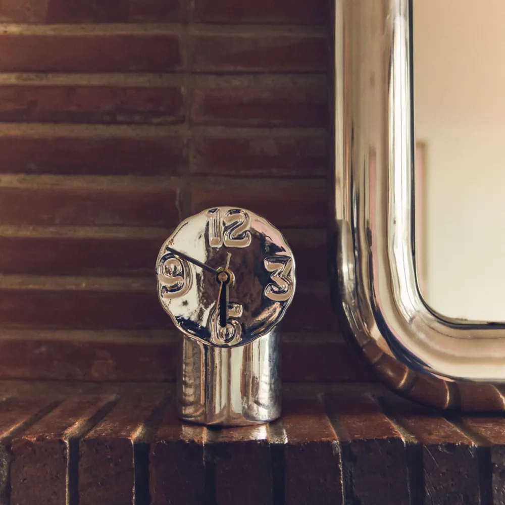HK Living Retro Klok Chrome