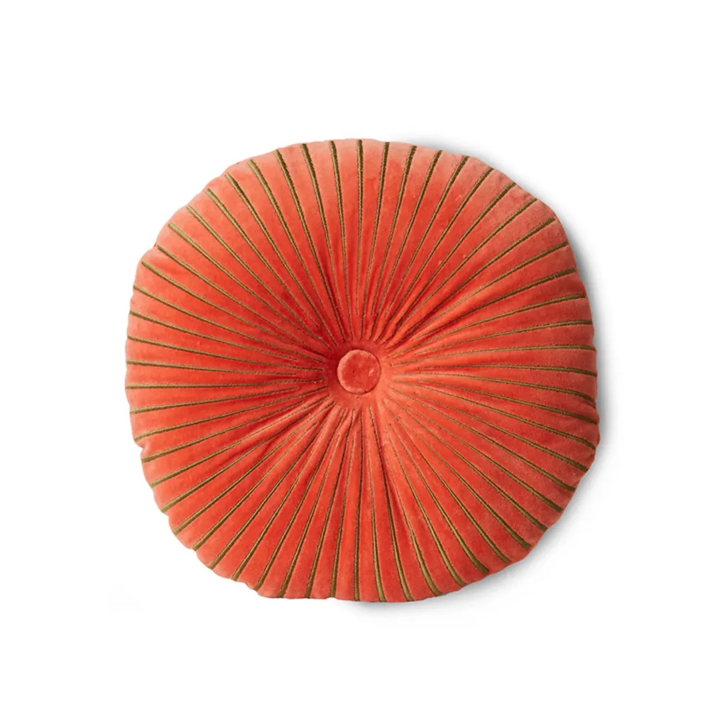 HK Living Ripple Rond Kussen Sienna D50