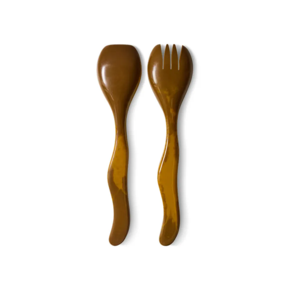 HK Living Saladebestek Ochre 2 st.
