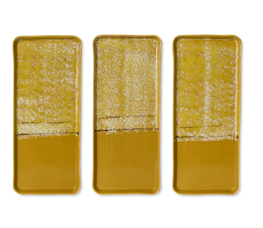 HKliving Schaal 70s ceramics Plateau Cake Tray Sunbeam